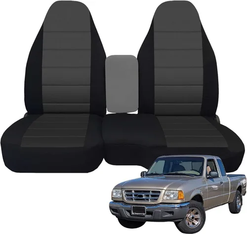 Miniatura 2 de Fundas de asiento delantero de ajuste personalizado sin consola de repuesto para Ford Ranger Pickup 2004-2012 con asientos de respaldo alto 60/40