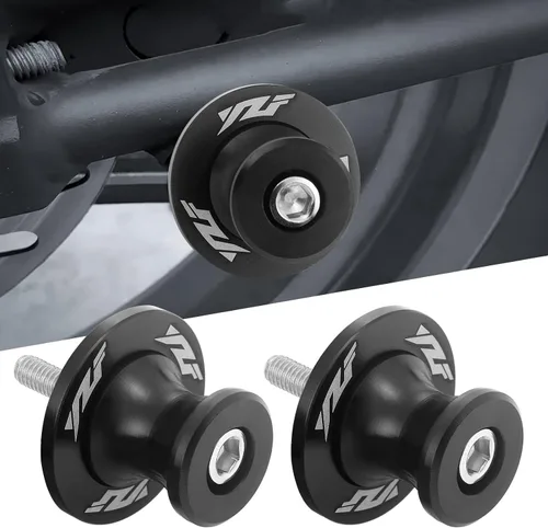 Miniatura 2 de 2 piezas de carretes de brazo oscilante para motocicleta para Yamaha YZF R1 R3 R6 R6S R25 R15 R125 600R de aluminio (negro)