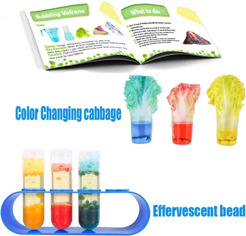 Miniatura 2 de UNGLINGA Kit de Experimentos Científicos para Niños con Bata de Laboratorio, Disfraz de Científico, Vestirse y Juguetes de Juego de Roles, Regalo