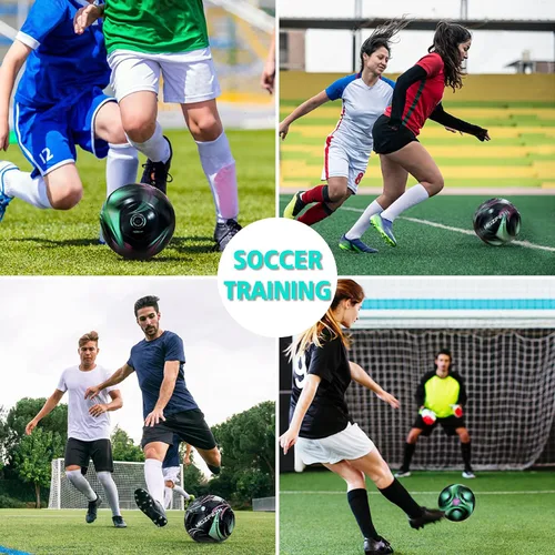 Miniatura 5 de MGZFEZN Youth Soccer Ball Size 3/4/5, Kids Outdoor Play Game Training Practice Soccer Ball for Teen Boy Girl Indoor Outdoor with 1 Pump 1 Net Bag