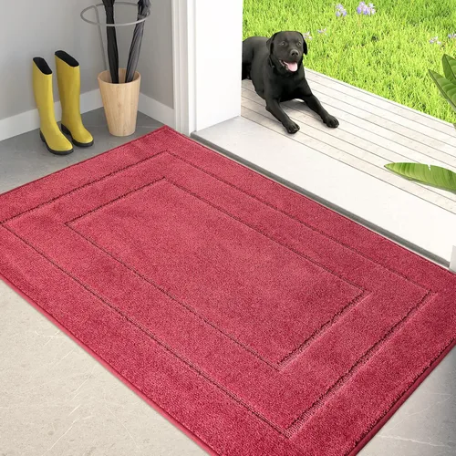 Miniatura 30 de PURRUGS Tapete para puerta que atrapa la suciedad, 20 x 31.5 pulgadas, antideslizante, lavable a máquina, tapete de entrada para perro, tapete