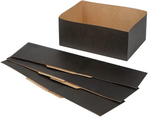 Miniatura 16 de Restaurantware Bio Tek - Bandejas de hamburguesas de 8.4 x 6 x 3.5 pulgadas, 100 bandejas de papel desechables para alimentos, bandejas de papel