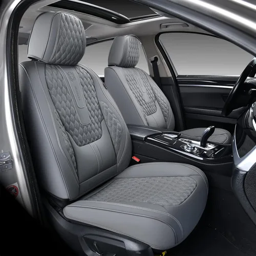 Miniatura 33 de Coverado Juego completo de fundas de asiento de automóvil, fundas de asiento de piel de napa para automóvil, protector de asiento de automóvil