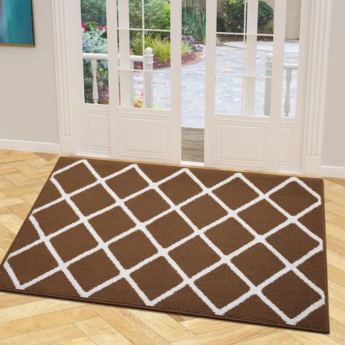Miniatura 27 de Finchitty Alfombra para Puerta Interior, Resistente a la Suciedad y Absorbente, de Perfil Bajo, Antideslizante, Lavable, Alfombras de Piso
