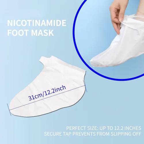Miniatura 3 de ROUSE Mascarilla hidratante para pies, paquete de 6 calcetines hidratantes para spa, cuidado de pies agrietados y secos suaves - nicotinamida +
