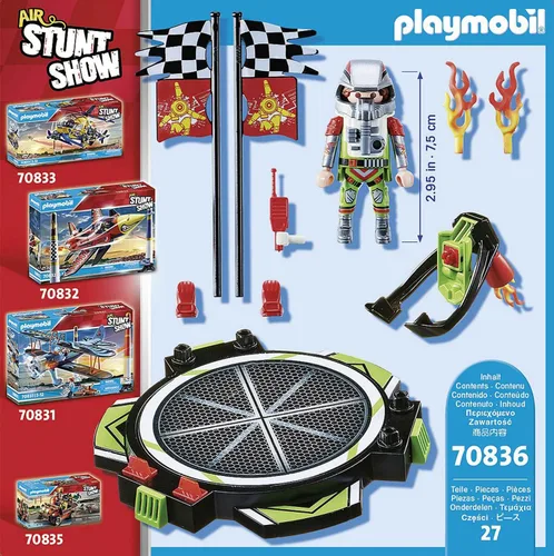 Miniatura 4 de Playmobil Stuntman del espectáculo de acrobacias aéreo con Jetpack
