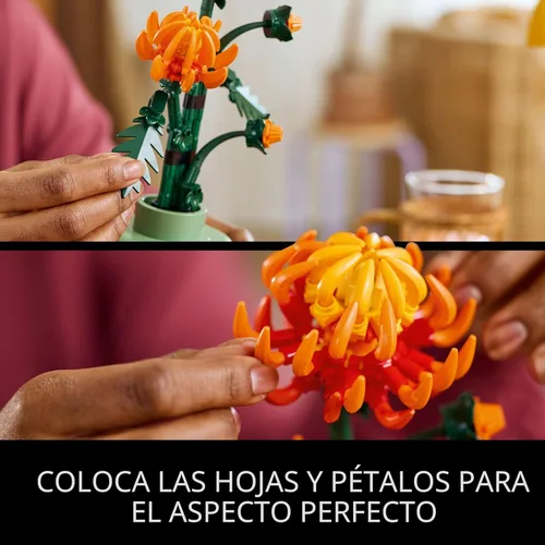 Miniatura 4 de LEGO Botanicals - Juego de construcción de crisantemo para adultos a partir de 18 años - Flor artificial para centros de mesa de comedor