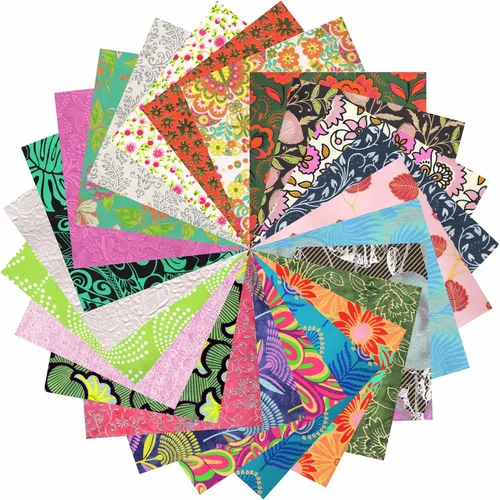 Miniatura 9 de Paperhues Flower Power - Papel hecho a mano para álbumes de recortes de 12 x 12 pulgadas, 24 hojas.