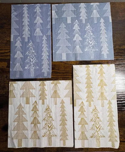 Miniatura 5 de IHR Ideal Home Range Servilletas de cena Marimekko toallas de mano desechables de papel de 3 capas, 8.5 x 4.5 pulgadas, Kuusikossa (blanco/dorado)