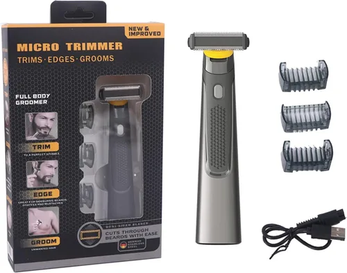 Afeitadoras de papel de aluminio para hombre, afeitadora eléctrica híbrida y recortadora de barba para hombres con peine facial 4 en 1 y kit de