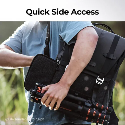 Miniatura 4 de K&F Concept Mochila para Cámara, Bolsas de Cámara para Fotógrafos Cámaras Dslr Compatible con Canon Nikon Sony DJI Mavic Drone, Bolsa de Gran gris