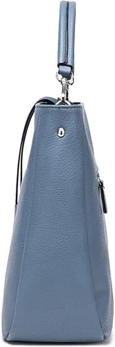 Miniatura 2 de DAVIDJONES - Bolso tipo Hobo de piel sintética suave para mujer, bolso cruzado mediano, bolso de hombro con asa superior, Bolso Hobo clásico simple