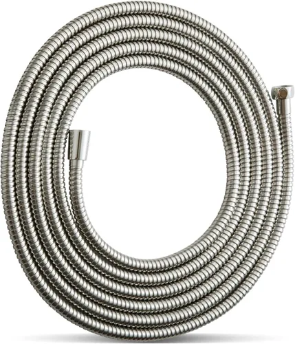 Miniatura 17 de OFFO Manguera de ducha, manguera de acero inoxidable libre de arrugas de 48 pulgadas con electrochapado, manguera de ducha de mano con conector