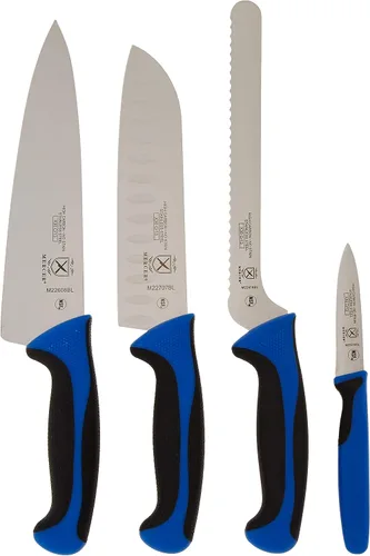 Miniatura 2 de Mercer Culinary Millennia Colors - Juego de 5 tableros magnéticos con asas azules, madera de caucho