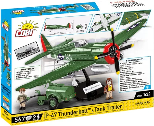 Miniatura 14 de COBI Colección Histórica WWII P-47 Thunderbolt™ & Tank Trailer Edición Ejecutiva