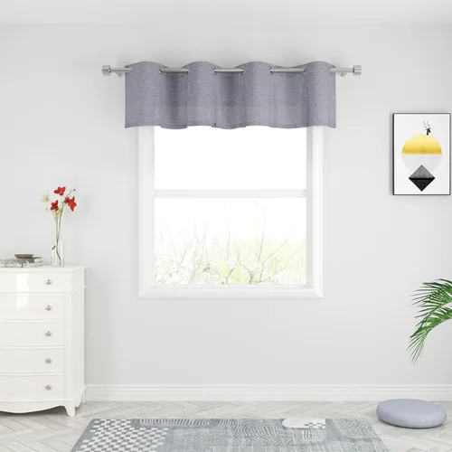 Miniatura 68 de UPOPO Cortinas de niveles de cocina negras de privacidad de lino texturizado de 24 pulgadas de largo, cortinas de café sobre el fregadero, cortinas