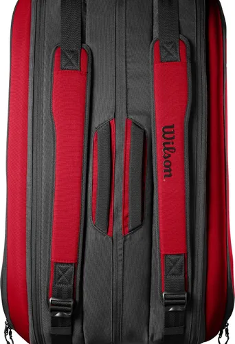 Miniatura 5 de Wilson Clash V2 Super Tour - Bolsa para raqueta de tenis, color rojo y negro, con capacidad para hasta 15 raquetas