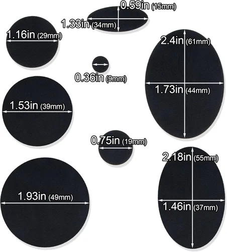 Miniatura 2 de OIIKI Kit de parche de reparación de chaqueta de plumón acolchado, 40 piezas, parche de reparación de tela de nailon negro, autoadhesivo