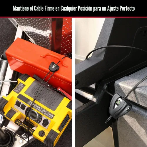 Miniatura 3 de Master Lock Candado de bicicleta Python negro con llave, candado de cable de metal ajustable tiene un revestimiento de vinilo resistente a