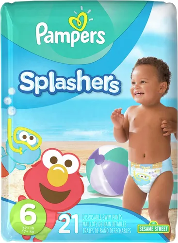 Miniatura 13 de Pañales de natación Pampers - Splashers - Tamaño 5+, 17 unidades, pantalones de natación desechables para bebé sin huecos