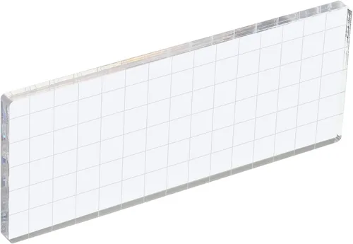 Miniatura 15 de PATIKIL Bloque de sello acrílico de 2 x 2 pulgadas, paquete de 2 bloques de estampado transparentes con líneas de cuadrícula, bloques de montaje