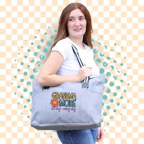 Miniatura 49 de Brooke & Jess Designs Bolso de mano para la abuela – Bolso de lona resistente con cremallera y bolsillo interior para la abuela para uso diario