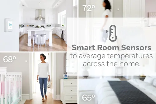 Miniatura 7 de Honeywell Home Termostato inteligente T9 WiFi con 1 sensor inteligente de habitación, pantalla táctil, Alexa y Google Assist