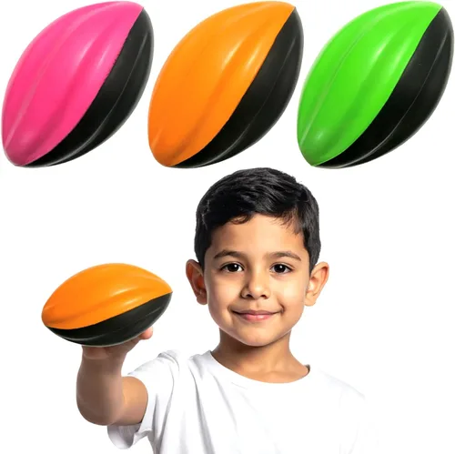 Mini balón de fútbol americano pequeño de espuma en espiral de 5 pulgadas para niños, paquete de 3 mini balones de fútbol para niños, suaves, de