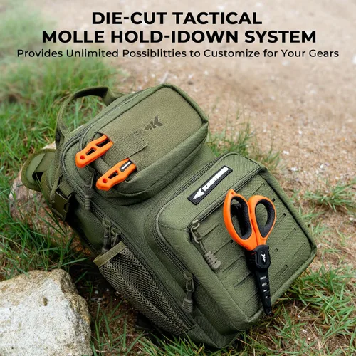 Miniatura 6 de KastKing BlowBak - Bolsa táctica para aparejos de pesca, mochila de pesca ligera, almacenamiento para equipo y equipo, regalo para hombres E: verde