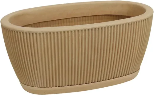 Miniatura 6 de ECOBO - Maceta redonda ecológica de 16.9 pulgadas, Garoa para uso en interiores y exteriores, duradera, versátil y ligera, diseñada por artesanos