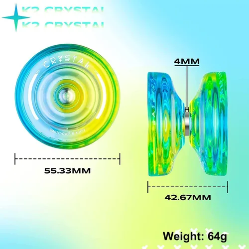 Miniatura 4 de MAGICYOYO Yoyo sensible para niños K2 Crystal, Yoyo de plástico de doble propósito para principiantes, rodamiento de repuesto que no responde
