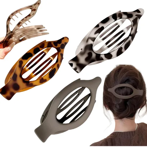 Pinzas planas para el cabello para mujeres - 2026 Nuevas pinzas de garra planas para mujeres, pinzas de pico de pato para cabello grueso o fino,