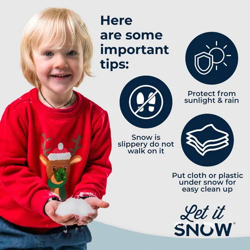 Miniatura 6 de Let it Snow Nieve Falsa Instantánea para Slime - Fabricada en los Estados Unidos, Suave, Segura y Fácil de Usar Polvo de Nieve Artificial - Nieve