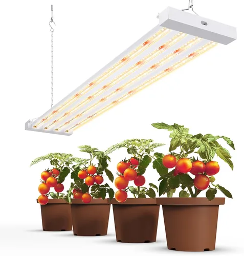 Miniatura 10 de Barrina TX-L63 - Luces de cultivo de 3 pies para plantas de interior, 252 W (4 x 63 W), 4 paneles LED de cobertura más amplia, espectro completo