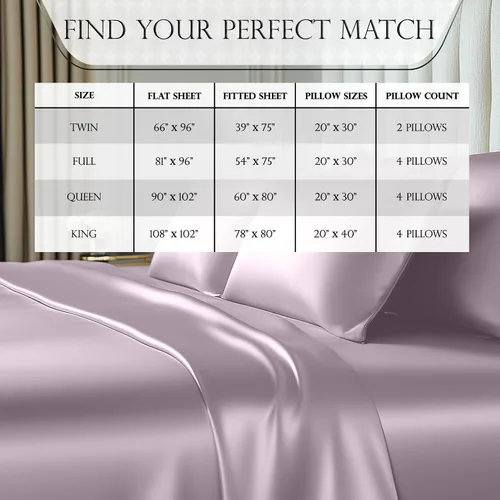 Miniatura 56 de DECOLURE Sábanas de satén – Juego de ropa de cama de lujo sedoso tamaño matrimonial de 6 piezas, más suave que la seda, sin arrugas con sábana