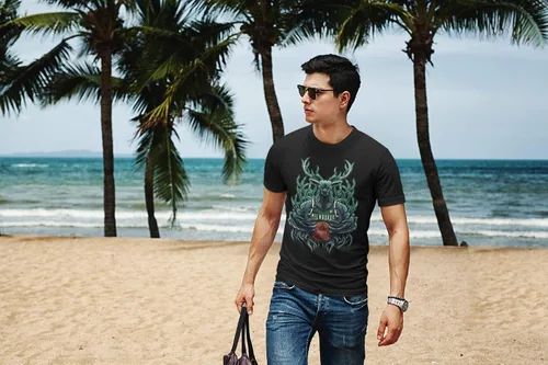 Miniatura 7 de Camisetas gráficas de manga corta con cuello redondo para hombre