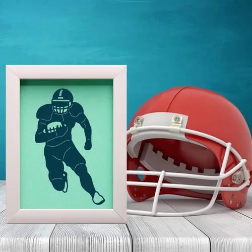 Miniatura 3 de GLOBLELAND Troqueles de corte de jugador de rugby para hacer tarjetas, troqueles de corte de rugby para bricolaje álbumes de recortes, diario, papel
