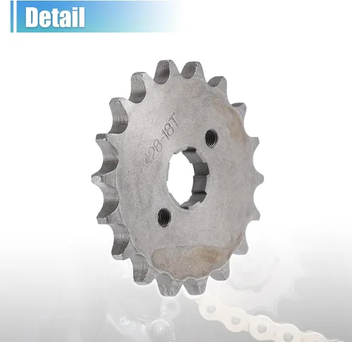 Miniatura 6 de X AUTOHAUX 1 juego de 428 estilo 18 dientes 0.787 in ID motocicleta piñón delantero motor apto para motocicleta 50cc 70cc 110cc 125cc motocicleta