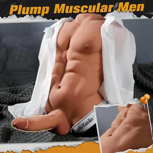 Miniatura 8 de Isskis Muñeca Sexual Masculina Grande de 24 Libras con Consolador Flexible para Mujeres, Polla Enorme Realista 3D de 6.8 Pulgadas, Muñecas Sexuales