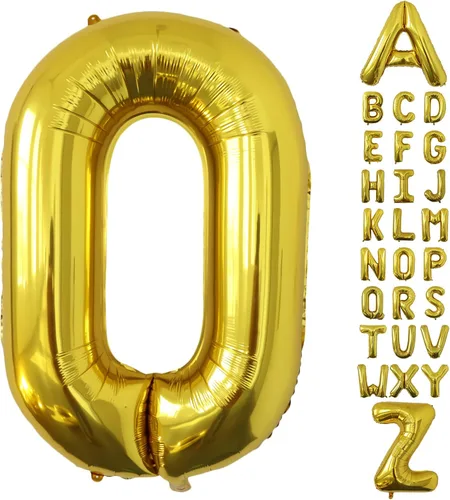 Miniatura 113 de SINBEE Globo dorado del número 10, papel de aluminio Mylar de 40 pulgadas, decoración de fiesta reutilizable para cumpleaños, aniversario, Oro