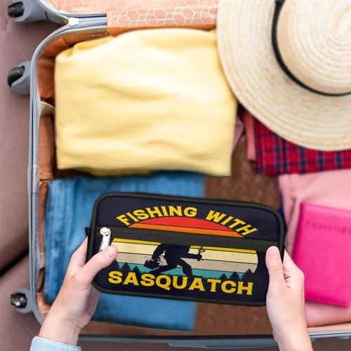 Miniatura 7 de Neceser de viaje para hombres y mujeres, bolsa de afeitar resistente al agua, bolsas de almacenamiento plegables con asa para artículos de tocador