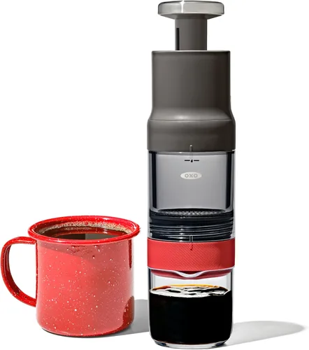 Miniatura 14 de OXO Brew Rapid Brewer - Cafetera portátil de café, preparación rápida manual de café caliente y frío, cafetera manual compacta, cafetera de viaje