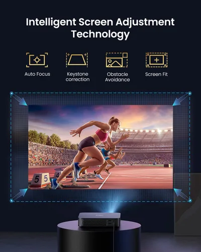 Miniatura 5 de Dangbei Proyector láser portátil Atom, Google TV con Netflix oficial, 1200 lúmenes ISO, pantalla de 180 pulgadas, 1080p (entrada 4K), listo para 3D