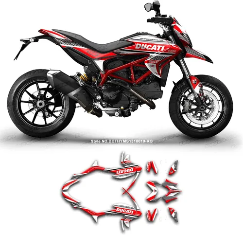Miniatura 23 de Kit de adhesivos personalizados para Hypermotard Hyperstrada 821 2013 2014 2015 2016, DCTHYMS1318003-KO