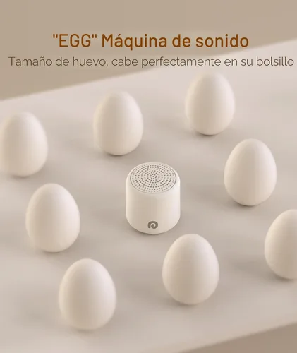 Miniatura 2 de Dreamegg Máquina portátil de ruido blanco de viaje para dormir, cuenta con batería potente, tamaño de huevo, 16 sonidos naturales, temporizador