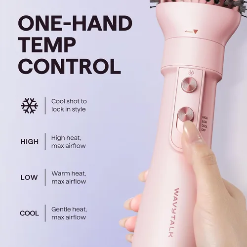 Miniatura 5 de Set de cepillo secador de pelo, Wavytalk Air Sculpt 5-en-1 set de cepillo de aire caliente, multi estilizador para secados en salón, rizos suaves