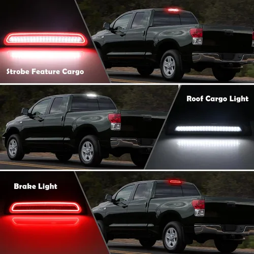 Miniatura 2 de Tercera luz de freno LED compatible con Tundra 2007-2021, luz de freno central trasera de montaje alto, lámpara de carga estroboscópica estilo F1