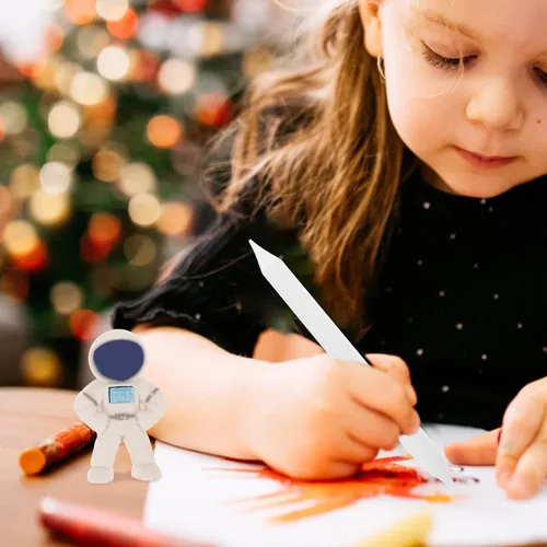 Miniatura 5 de NUOBESTY 24 borradores de astronauta para niños, lindos mini escritorio espacial 3D, juego de borradores de rompecabezas espaciales para premios