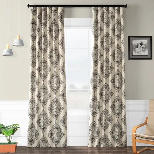 Miniatura 13 de HPD Half Price Drapes BOCH-KC43-63 - Cortinas de Lino con Rayas para Oscurecer la Sala de Estar (1 Panel), 50 x 63 Pulgadas, Color Negro Toldo