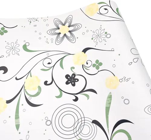Miniatura 8 de Yifely Yellow Blooms - Revestimiento de papel decorativo para cajones y estantes, autoadhesivo, decoración de armario de almacenamiento de 17.7